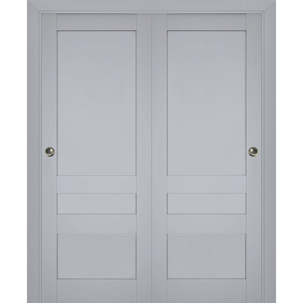 Sliding Bypass Doors 60 x 84, Veregio 7411 Grey