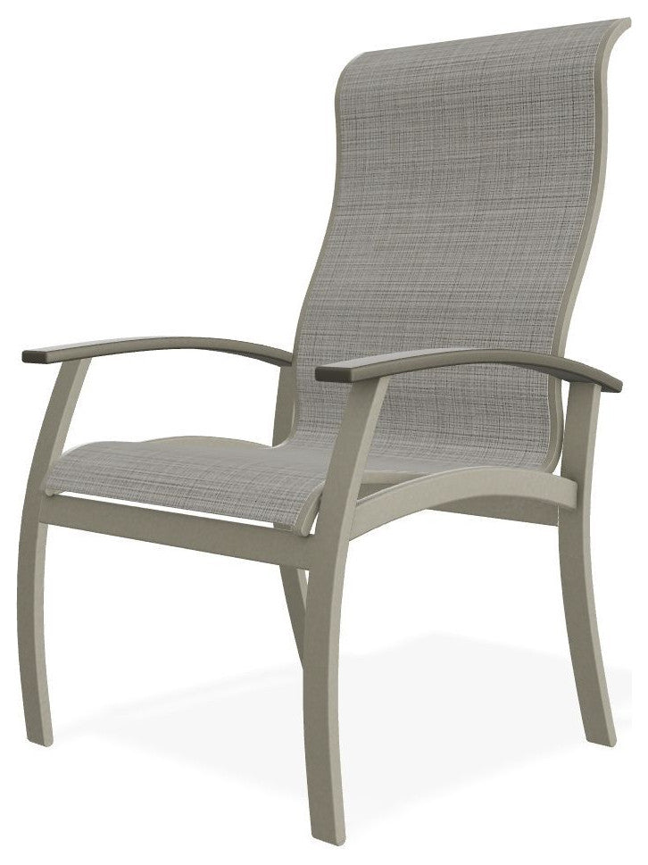 Belle Isle Sling Outdoor Dining Chair, Deacon/Storm