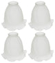 Aspen Creative 23017-4 Replacement Frosted Floral Glass Shade 4 Pack