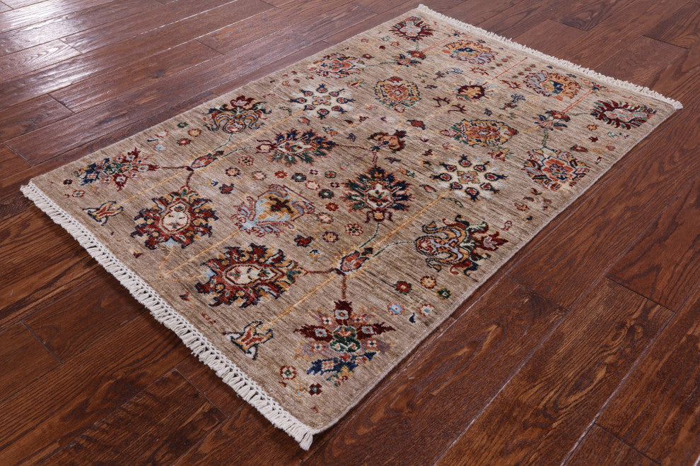 Persian Tabriz Hand-Knotted Rug 2' 8" X 4' 1" Q11249