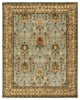 EORC Hand-tufted Wool Blue Traditional Oriental Morris Rug, Rectangular 5'x8'