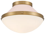 Crystorama Lighting Group XAN-8001 Xander 12"W Flush Mount Bowl - Vibrant Gold