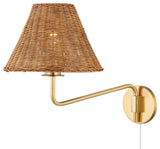 Issa 1-Light Portable Wall Sconce Aged Brass