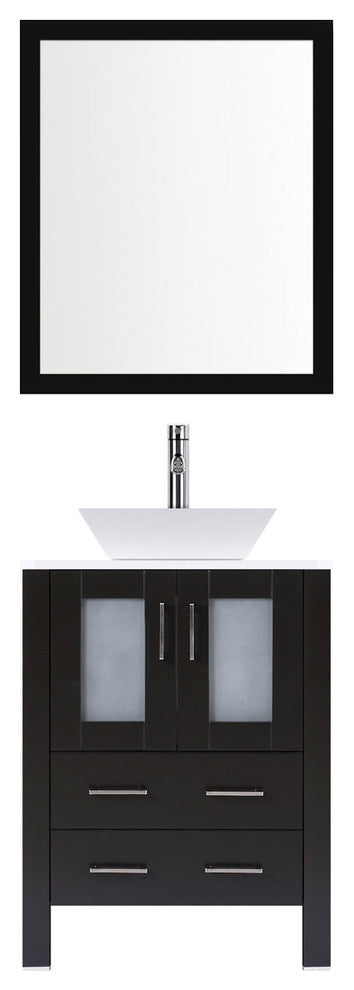 Modern Vanity Cabinet Sets Style 2 by LessCare, Espresso, 30"