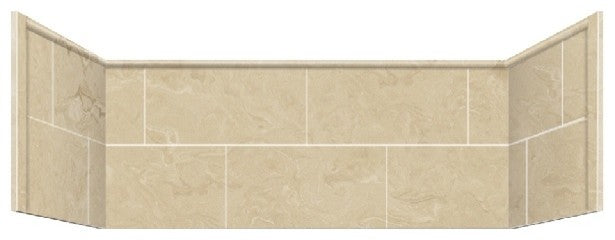 Transolid, Bath Wall Kit, Almond Sky, 6"x36"x24"
