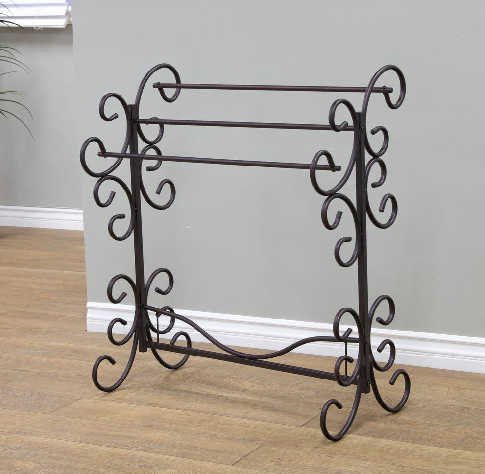 Metal Scroll Quilt Rack