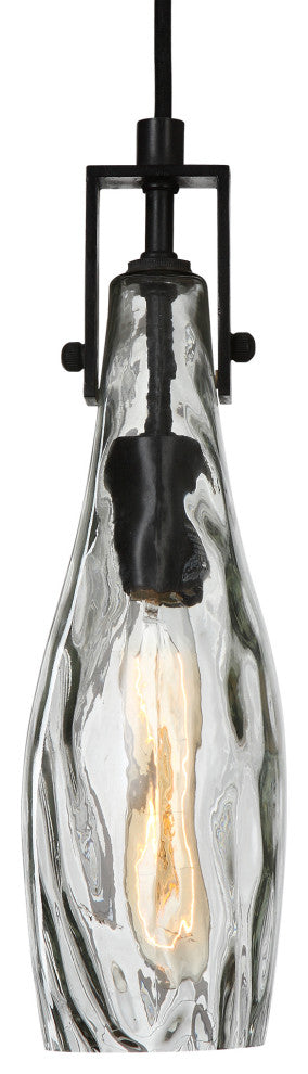 Uttermost Campester 1-Light Watered Glass Mini Pendant