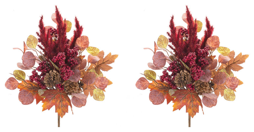 Mixed Fall Foliage Bush, Set of 2