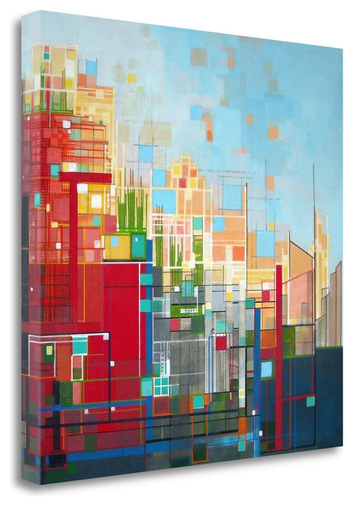 "Neighborhood 8 Meridian" By Carol Joy Shannon, Giclee on Gallery Wrap Canvas