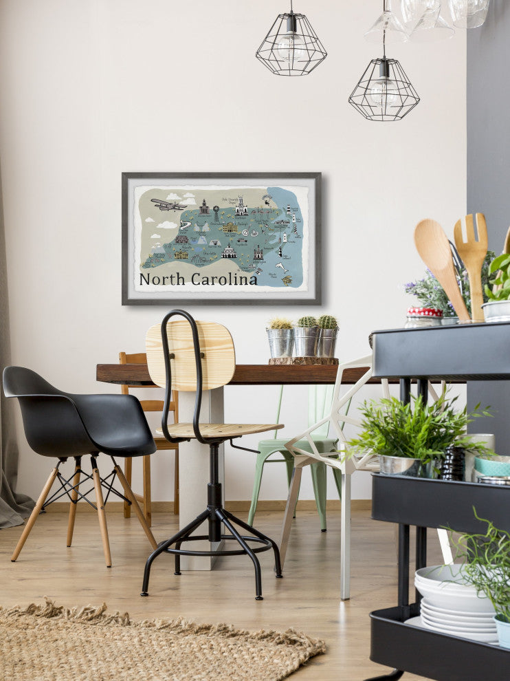 "To North Carolina II" Framed Painting Print, 12x8