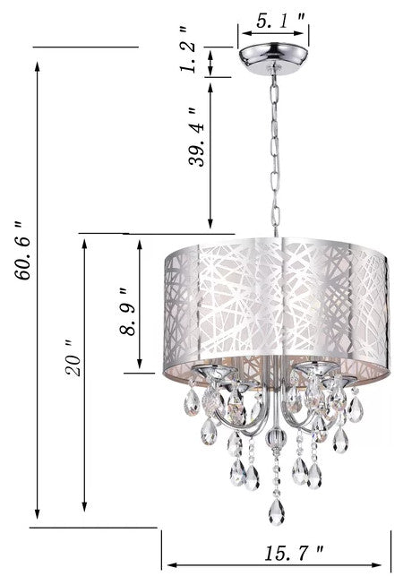 Venus 4-Light Drum Chandelier