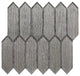 Windey 10.9"x11.3" Hexagon Laminated Glass Mosaic Wall Tile, Brown, Box of 11