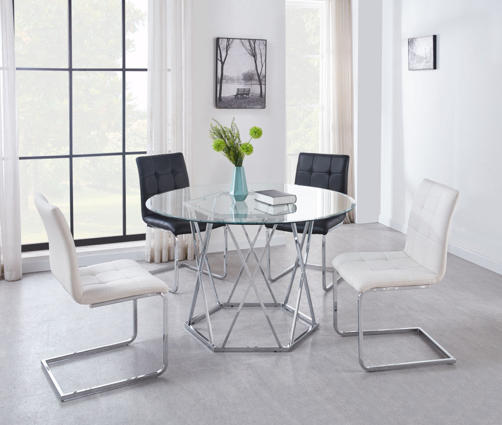 Escondido 5-Piece Dining Set, White