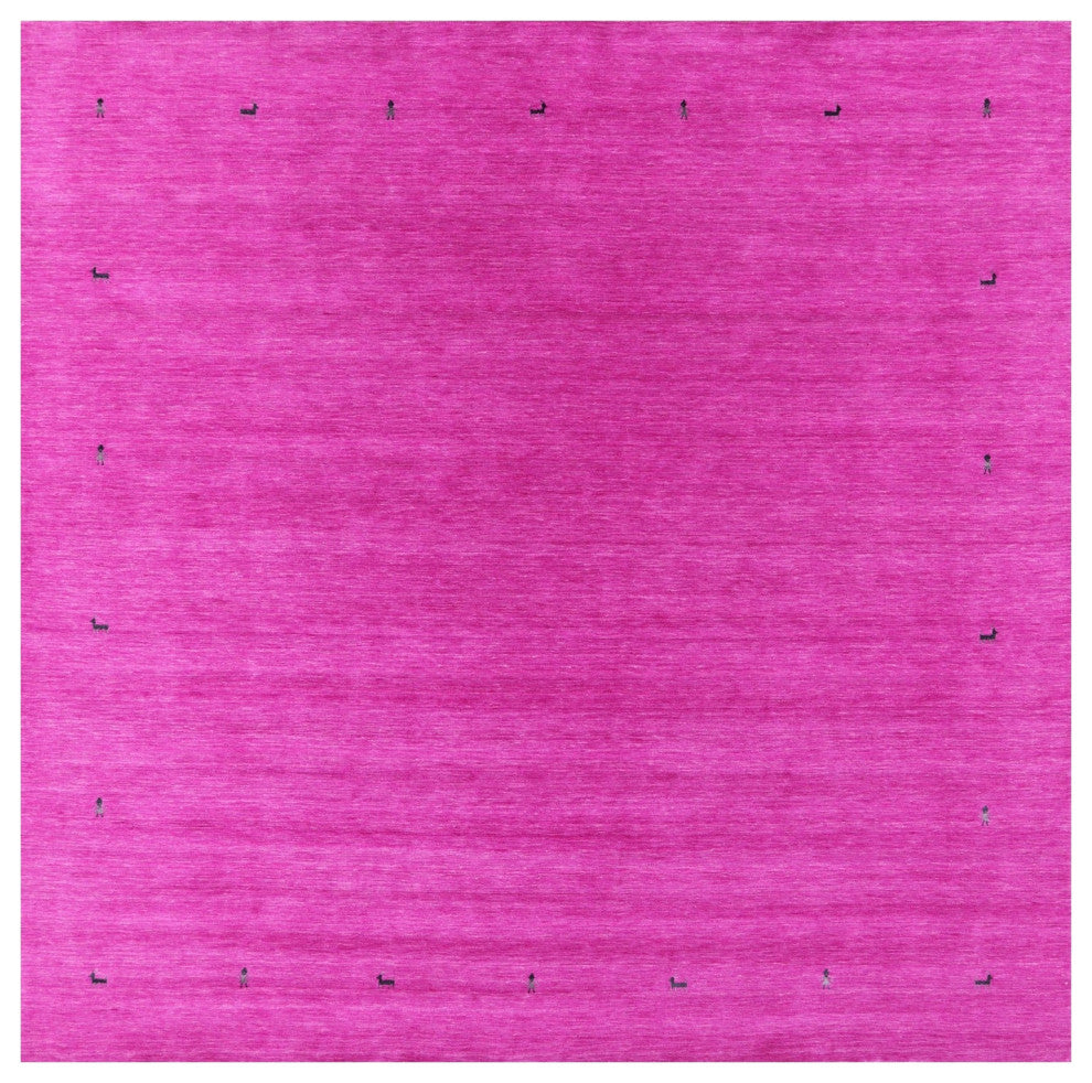10' Square Persian Gabbeh Hand Knotted Rug - Q15064