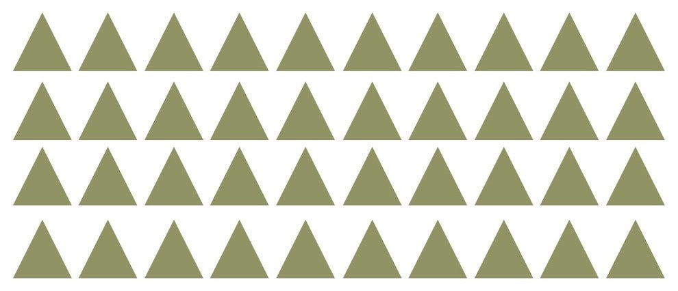 Triangles Pattern Wall Decal, 2", White