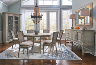 Morton Reclaimed Pine Upholstered Dining Chair, Driftwood