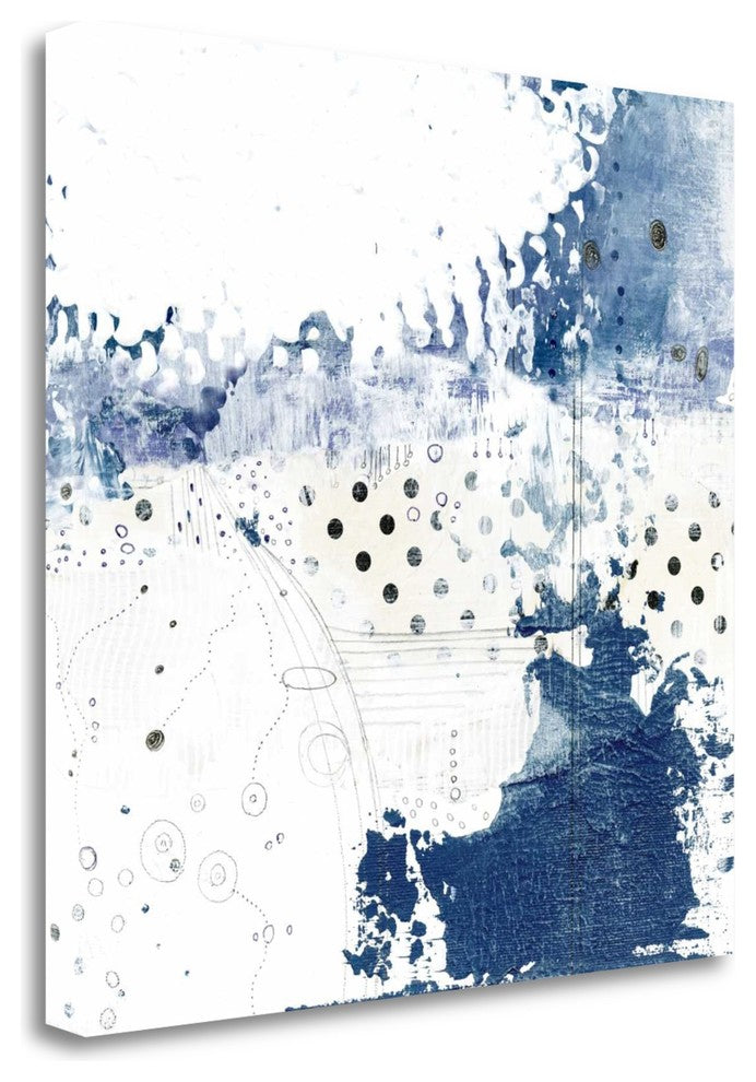"Navy Abstract III" By Sarah Ogren, Giclee Print on Gallery Wrap Canvas