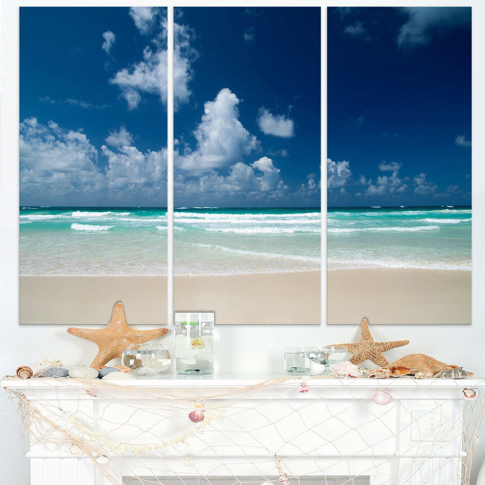 "Bright Blue Sky on Winter Day" Metal Wall Art, 3 Panels, 36"x28"