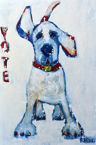 "Vote" Painting Print on Wrapped Canvas, 12"x18"