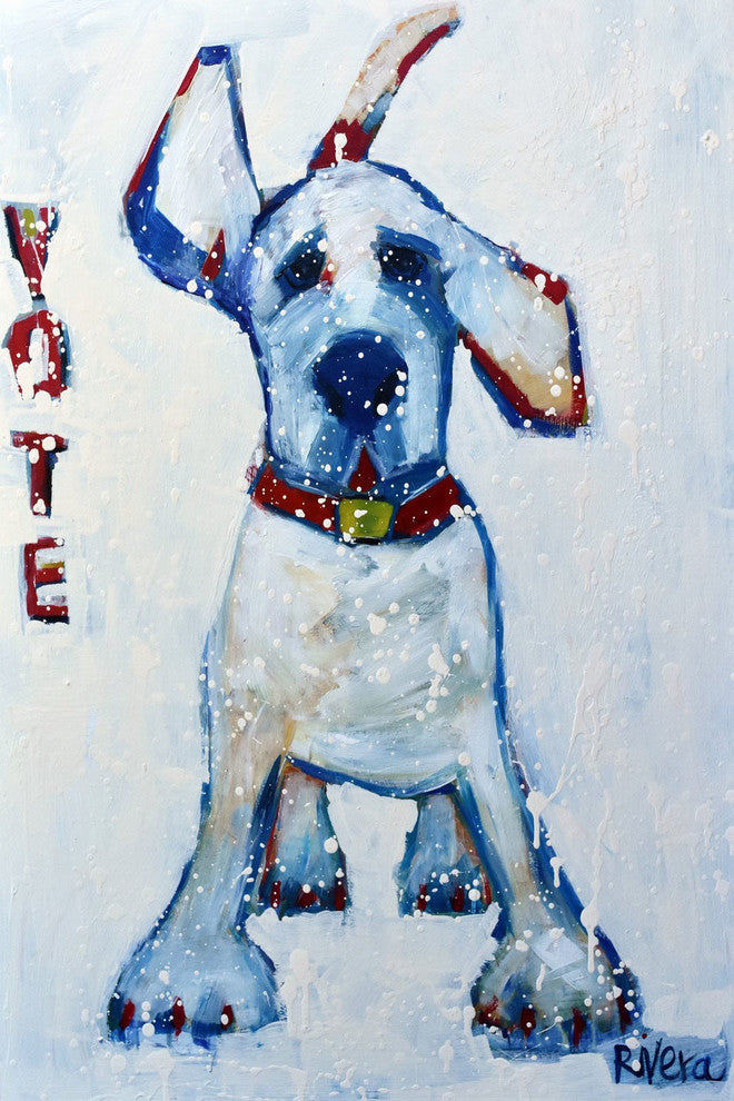 "Vote" Painting Print on Wrapped Canvas, 12"x18"
