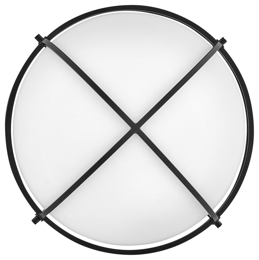 Hinkley Saddler Medium Flush Mount, Black