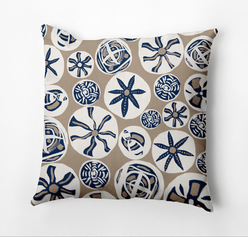 Bay Treasure Pillow, Taupe, 16"x16"