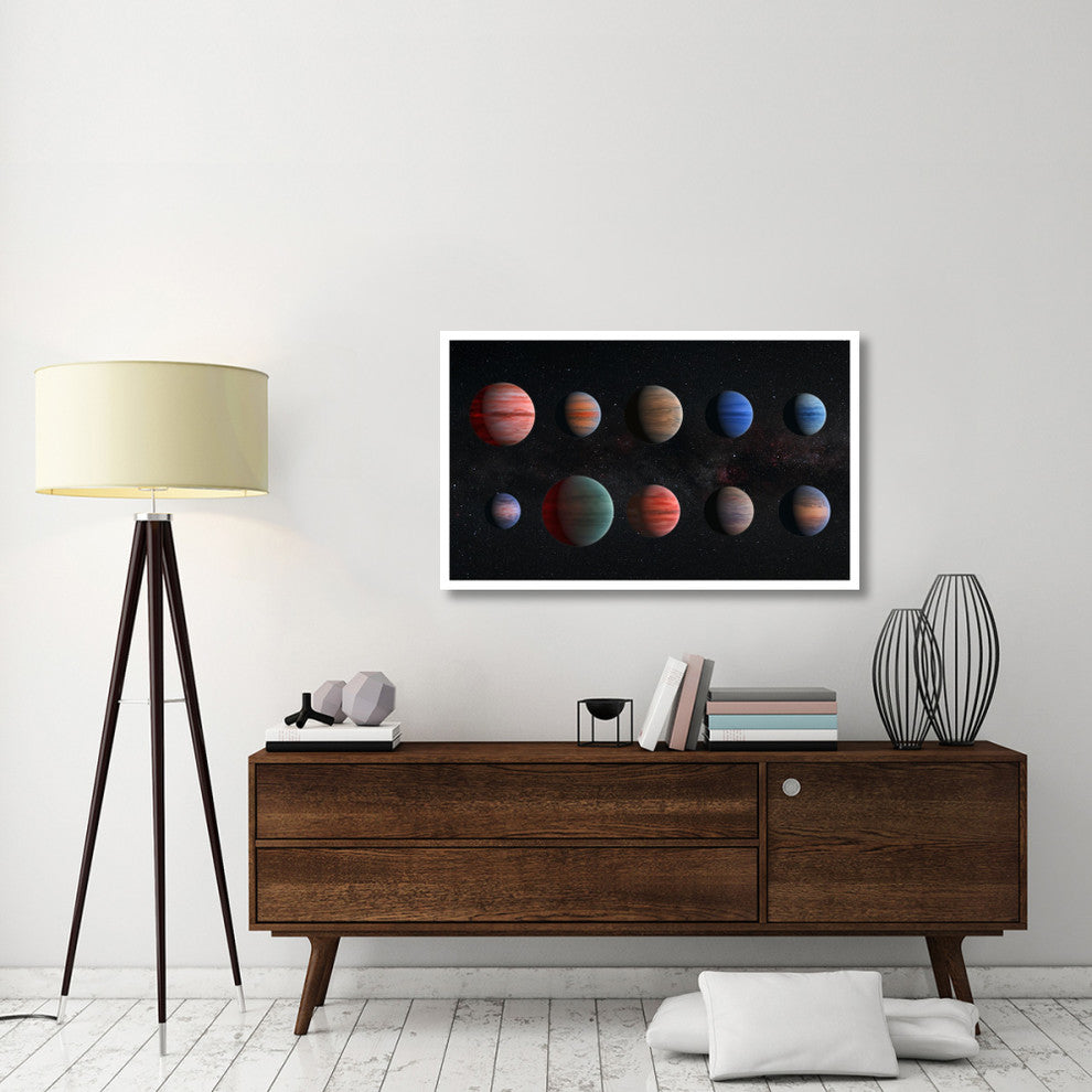 "Artist Impression of Hot Jupiter Exoplanets - Unannotated" Paper Art, 46"x28"