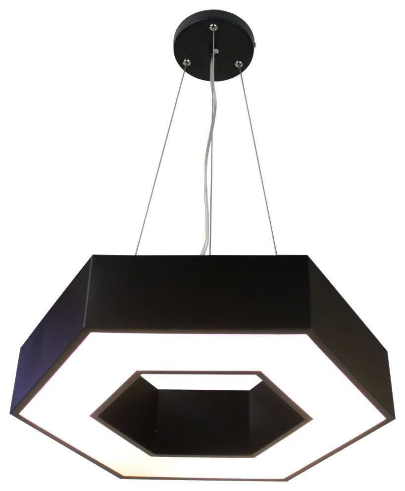 Zazil LED Hexagonal 16 Pendant, Black
