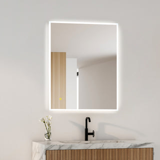 Aurora Framelesss Anti-Fog Dimmable LED Lighted Wall Mirror, No Frame, 36"