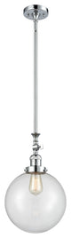 X-Large Beacon 1-Light Mini Pendant, Polished Chrome, Clear