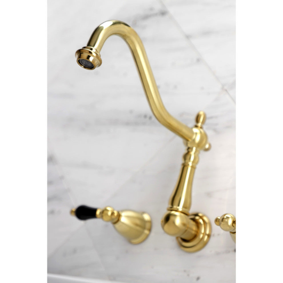 KS1027PKL Wall Mount Roman Tub Faucet, Brushed Brass