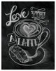 "Love You a Latte" Digital Paper Print by Mary Urban, 30"x37"