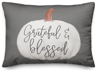 Grateful Blessed Pumpkin 14x20 Spun Poly Pillow