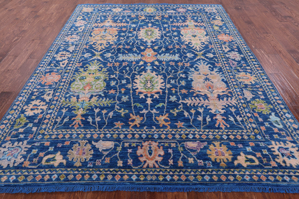 Handmade Turkish Oushak Wool Rug 8' 1" X 10' 0" - Q15660