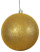 Vickerman N591030Dg 4" Antique Gold Glitter Ball Ornament, 6 Per Bag