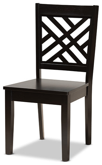 Seymour Modern Contemporary Dark Brown Finish Wood 5-Piece Dining Set