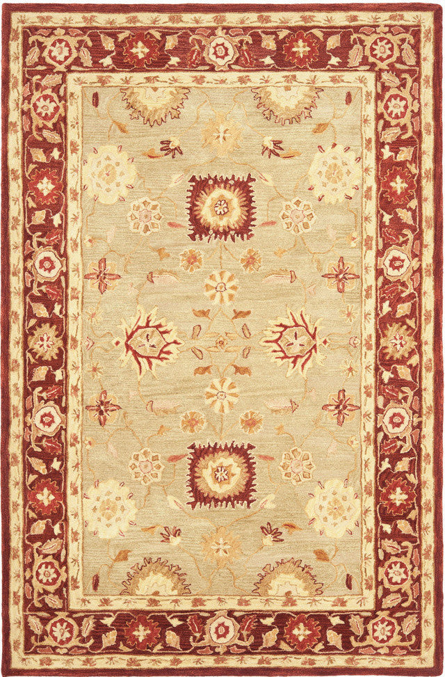 Safavieh Anatolia An556A Rug, Sage/Burgundy, 6'0"x9'0"