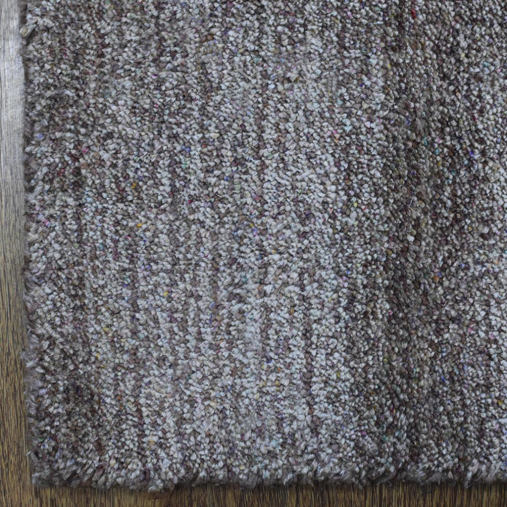 HAND KNOTTED LOOM SILK ECO-FRIENDLY AREA RUG -5'x8',Rectangle,Beige,Contemporary