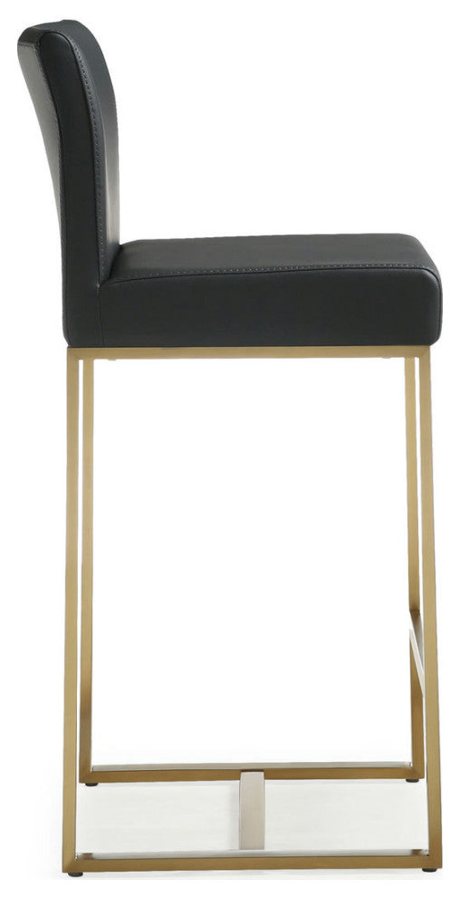 TOV Furniture Denmark Black Gold Steel Counter Stool (Set of 2)