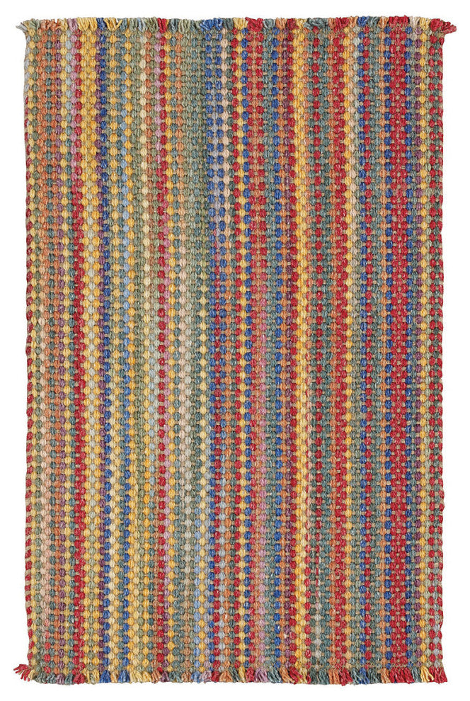 Capel Nags Head Bright Multi 0404_950 Flat Woven Rugs - 3' X 5' Vertical Stripe