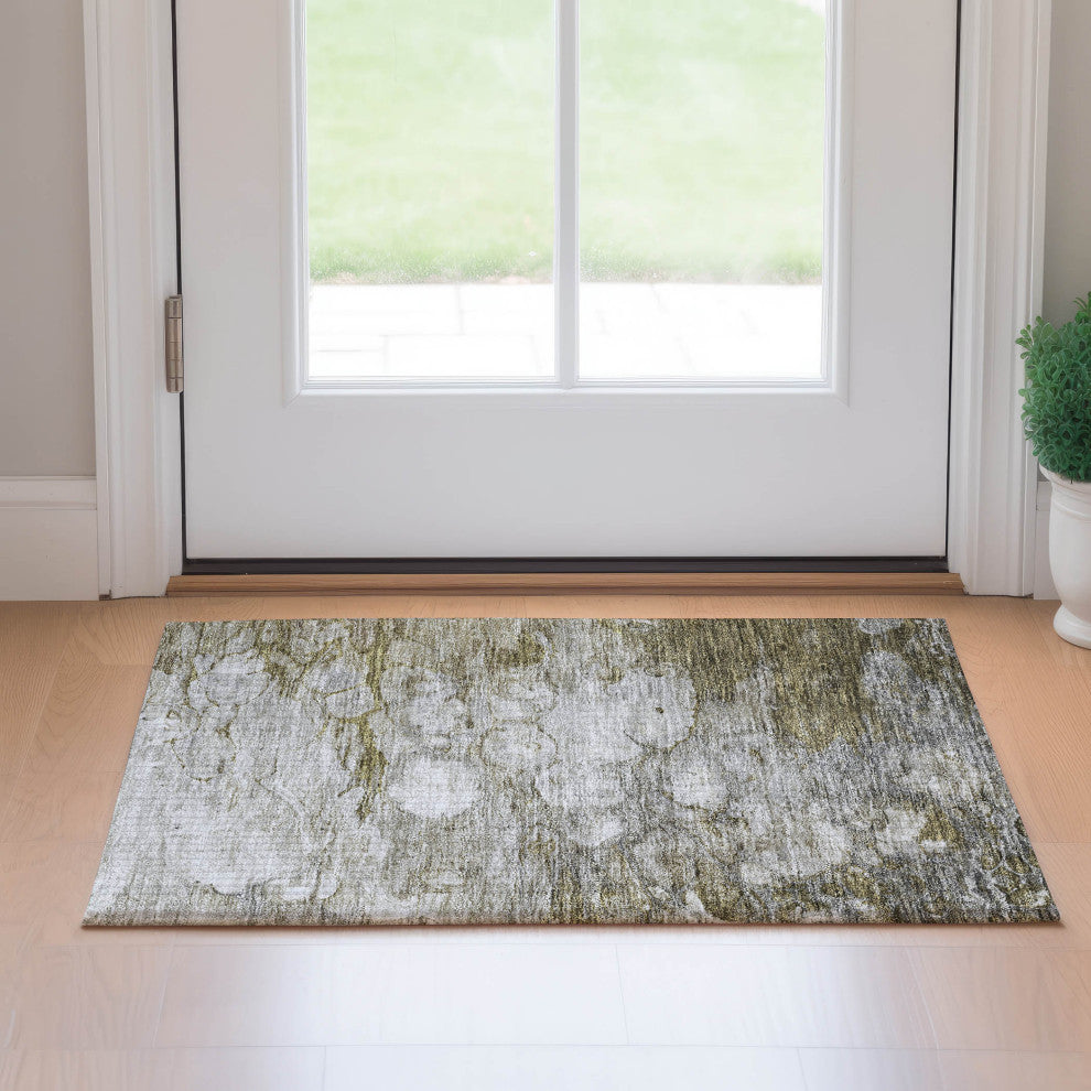 Premium Machine Washable Mayfield AMF698 Brown 1'8" x 2'6" Rug