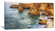 "Golden Rocks And Beach At Algarve" Seashore Wall Art, 32"x16"