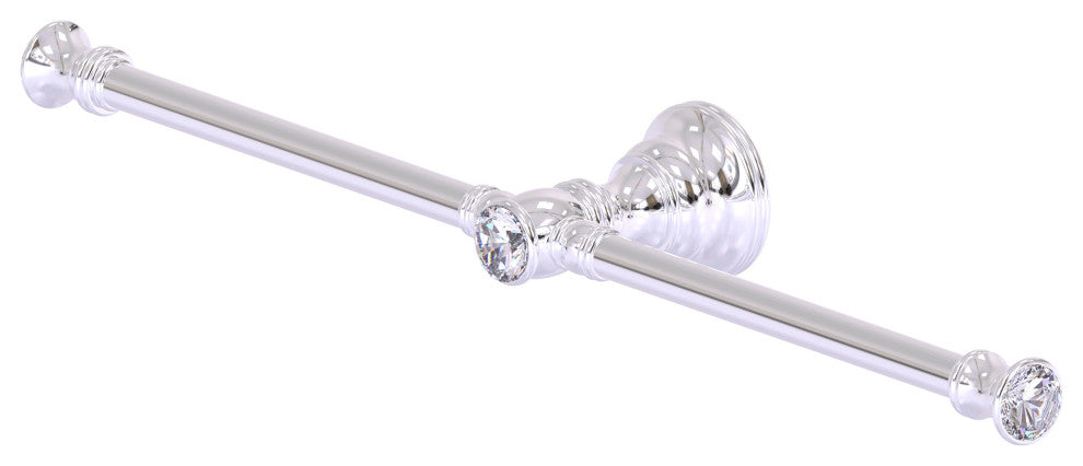 Carolina Crystal 2 Arm Guest Towel Holder, Polished Chrome