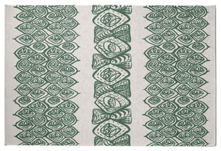 Central Comb Rug, Green, 4'x6'