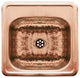 Decorative Square Drop-in Entertainment/Prep Sink With a Hammered Texture Bowl a