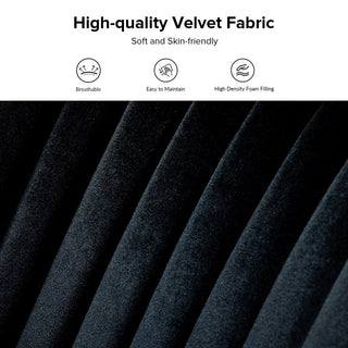 Upholstered Side Chair, Set of 2, Black