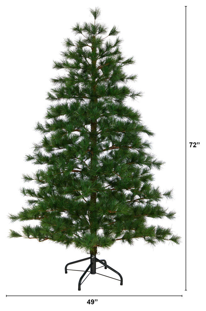 6' Yukon Mixed Pine Artificial Christmas Tree With 864 Bendable Branches