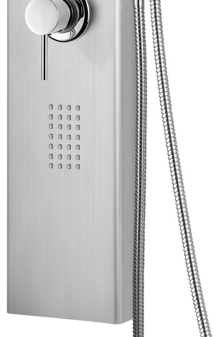 AquaNiche ShowerSpa Panel, 2.5 GPM, Brushed Stainless Steel