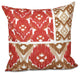 Free Spirit, Geometric Print Pillow, Coral, 20"x20"