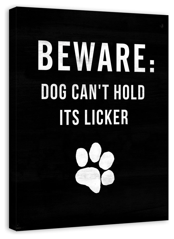 Dog Licker 30x40 Canvas Wall Art